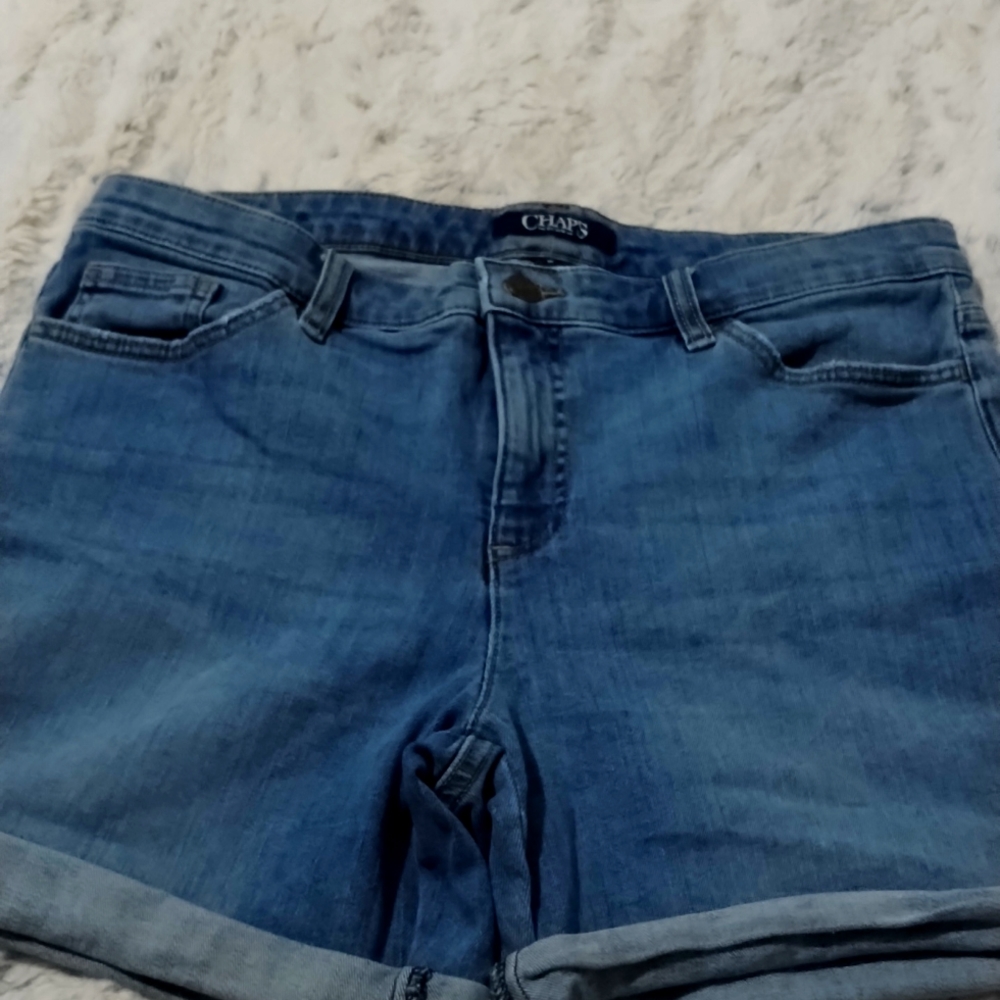 Chaps blue jeans shorts size 10